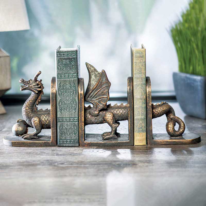 Dragon bookends online